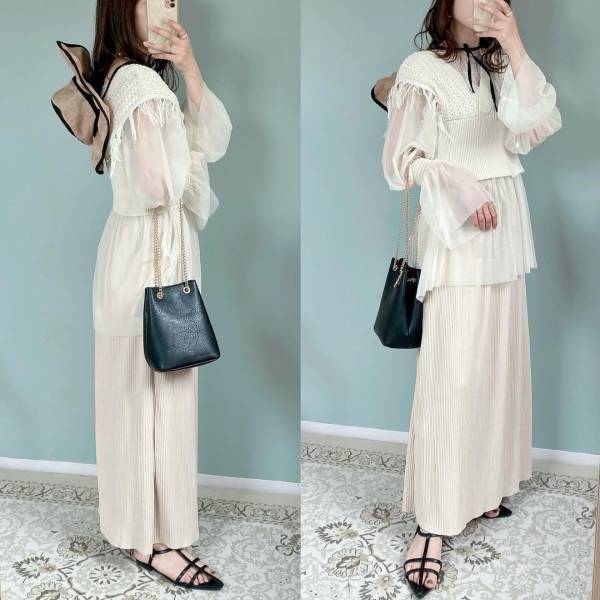 こりゃ、重宝確定かも♡【しまむら】着回し力最強！「フリンジビスチェ」