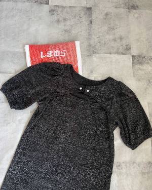 胸元おしゃれ♡【しまむら】1枚で映える！「ラメトップス」