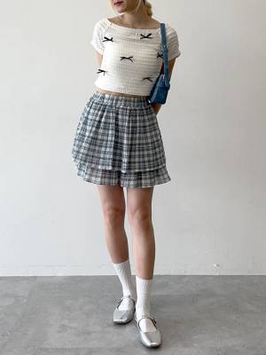 “韓国っぽ”のお手本♡【ALAND】この夏、真似したい！「チェックスカートコーデ」