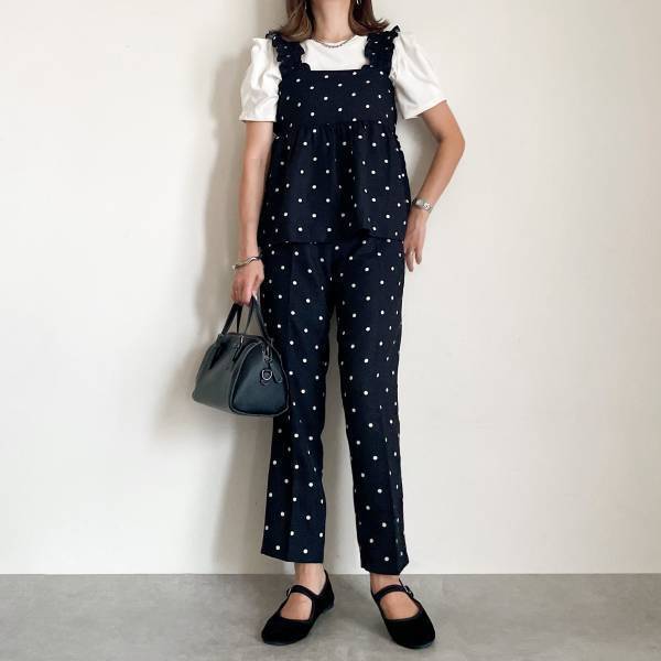 レトロ可愛い♡【しまむら】「ドットビスチェ」が着回し無限大！？