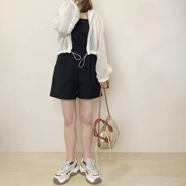 着回し力スゴい！【GU】「ショートジャンプスーツセット」がこの夏重宝！