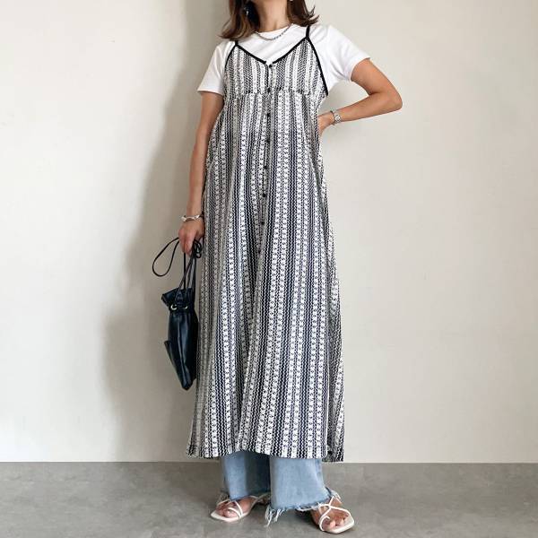 着映え間違いなし！？【しまむら】「レースワンピ」涼しげコーデ