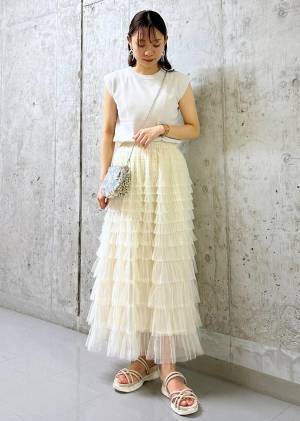 一気に今っぽ！【ROPÉ PICNIC】一点投入でおしゃれ見え♡「チュールアイテム」