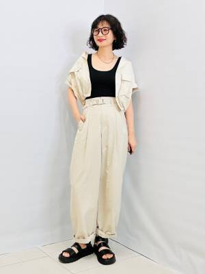 カジュアル好きさん必見ッ♡【GU】ゆるシルエットが可愛い！「テックタックパンツ」