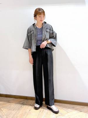 こなれ感でてるッ！【グローバルワーク】大人っぽ「グレーデニム」