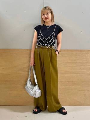 暑い夏もゆるっと快適♡【グローバルワーク】楽ちん & おしゃれ見え！「ワイドパンツ」