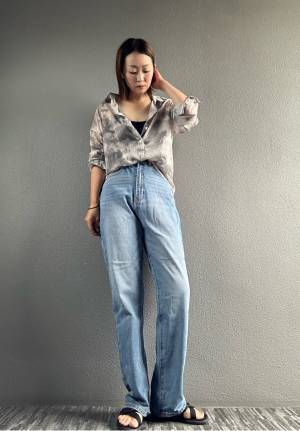 おしゃれ上級者感UP！！【SHEIN】タイダイ柄「シアーシャツ」着回しコーデ