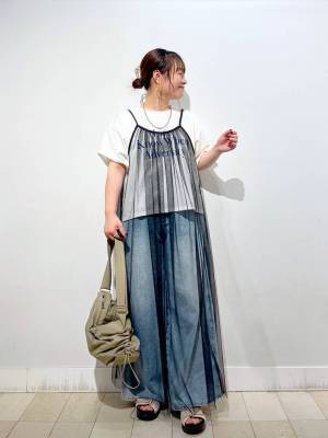 えっ、お得だわ♡【グローバルワーク】セットでも単品でも使える！「チュールワンピ」