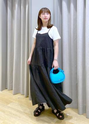 ポコポコ生地が可愛い♡【VIS】着回し力高い！「キャミワンピ」