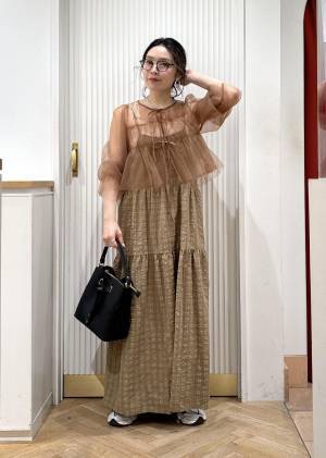 ポコポコ生地が可愛い♡【VIS】着回し力高い！「キャミワンピ」