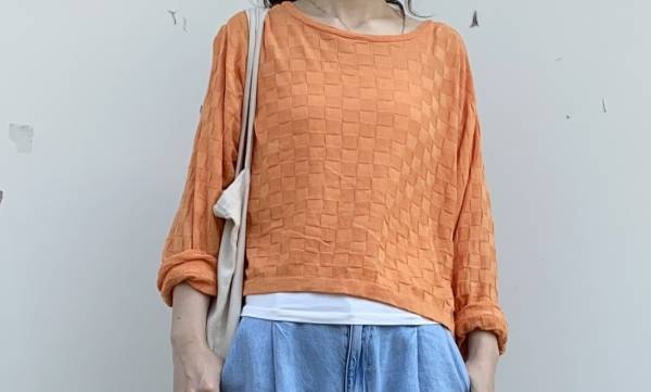 オレンジが夏に映える！【niko and …】生地がやわらか「リボンカーディガン」