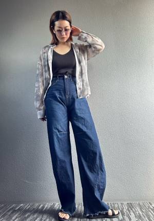 スタイルアップが叶う！？【Re:EDIT】「カーブデニムパンツ」着回しコーデ