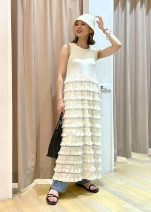 今っぽデザインが可愛い♡【ROPÉ PICNIC】デイリーもお出かけも◎「ノースリーブワンピ」