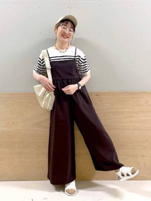 困ったときの救世主ッ！！【グローバルワーク】サラッと着られる♡「サロペコーデ」