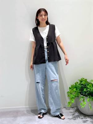 着回し力たっか！！【グローバルワーク】きれいめもカジュアルも◎「ペプラムベスト」