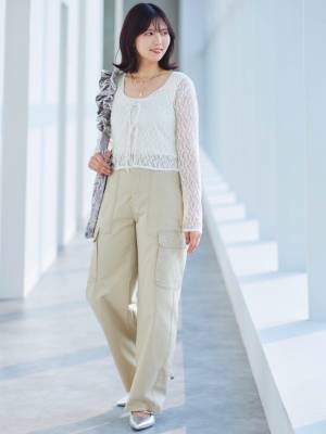 “可愛い”が詰まってる！【GU】総レースで高見え♡「最旬カーディガン」