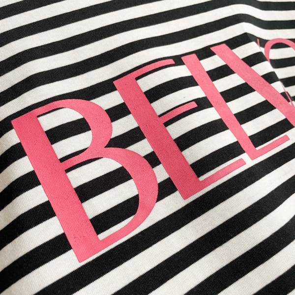 クルーエル女子必見！！【Avail】ピンクロゴが映える「ボーダーT」