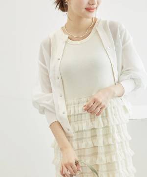 程よい透け感が大人っぽ♡【ROPÉ PICNIC】今季ヘビロテしたい「シアーカーデ」