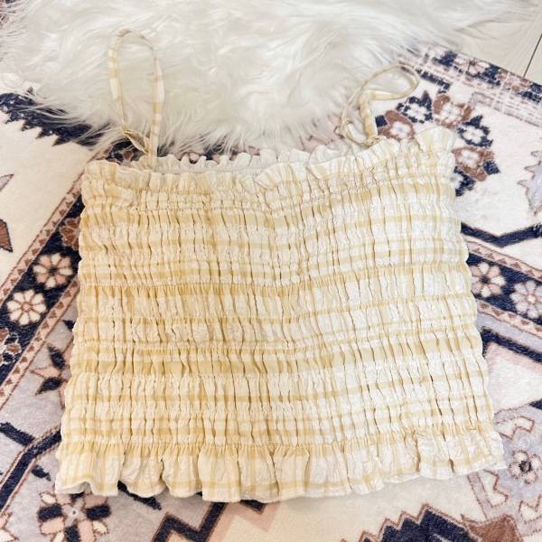 カップ付きで楽ちん！【GRL】今夏ぜったい着たい！！「シャーリングキャミ」