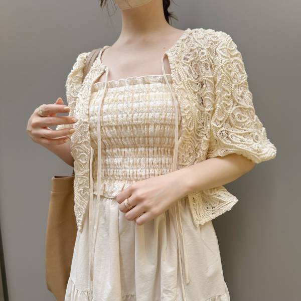 カップ付きで楽ちん！【GRL】今夏ぜったい着たい！！「シャーリングキャミ」