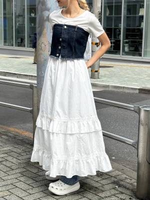 《この夏の大本命！》あまりの可愛さにきゅん♡【白スカート】