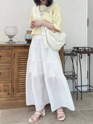 《この夏の大本命！》あまりの可愛さにきゅん♡【白スカート】