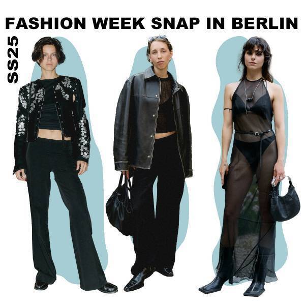 ファッションウィークスナップ 抜け感のあるオールブラックスタイル