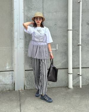 【Tシャツ】を今っぽく着こなすには？→「レイヤード」が正解ッ♡