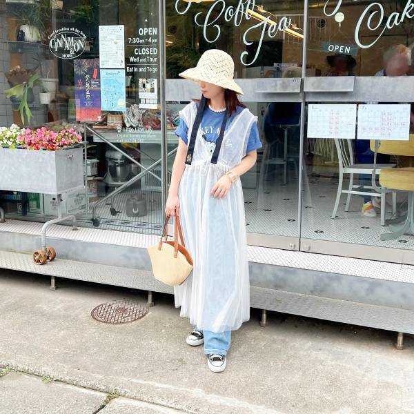 【Tシャツ】を今っぽく着こなすには？→「レイヤード」が正解ッ♡