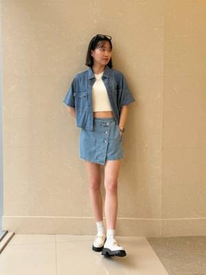 やっぱり真夏は《短め丈》穿きたい！【GU】いっきに盛れる♡「脚見せコーデ」