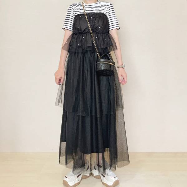 コーデ迷ったらコレ！【しまむら】1枚で華やか♡「ドッキングトップス」