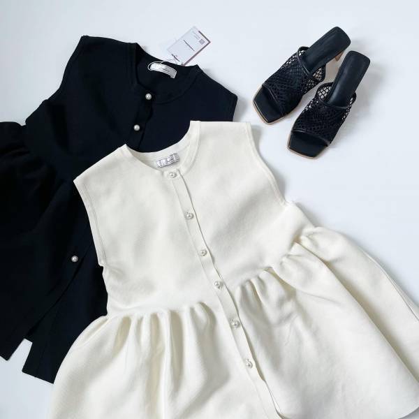 イロチで欲しいっ♡【しまむら】大人可愛い！「高見えペプラムニットベスト」