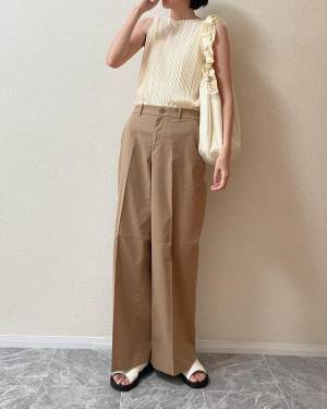 推し発見ー！！【ユニクロ】今から使い倒したい！「ワイドチノパンツ 」