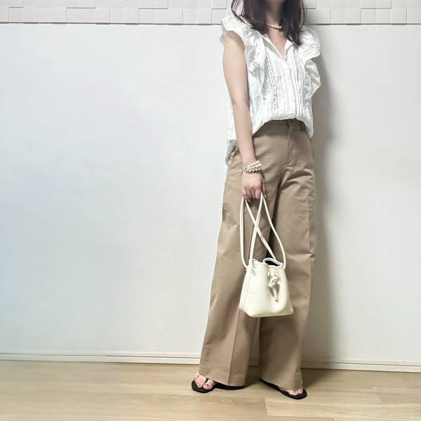 推し発見ー！！【ユニクロ】今から使い倒したい！「ワイドチノパンツ 」