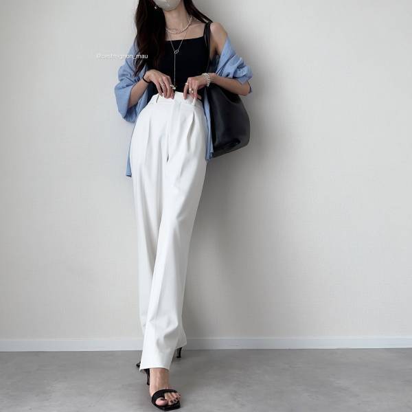 真似するだけで、こなれ感UP！【シアーシャツ × パンツ】で夏の最強コーデに♡