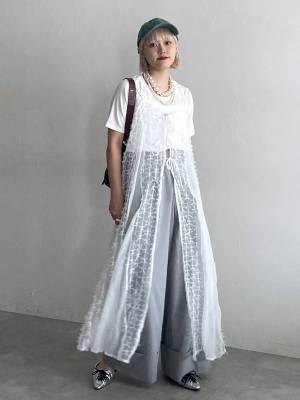 《ヘルシーな透け感が今っぽ♡》こなれたコーデに早変わり！【シアーワンピース】