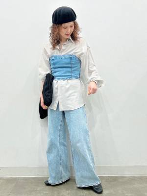 大至急【GU】に買いに行って！ トレンド感がUPする♡「デニムビスチェ」