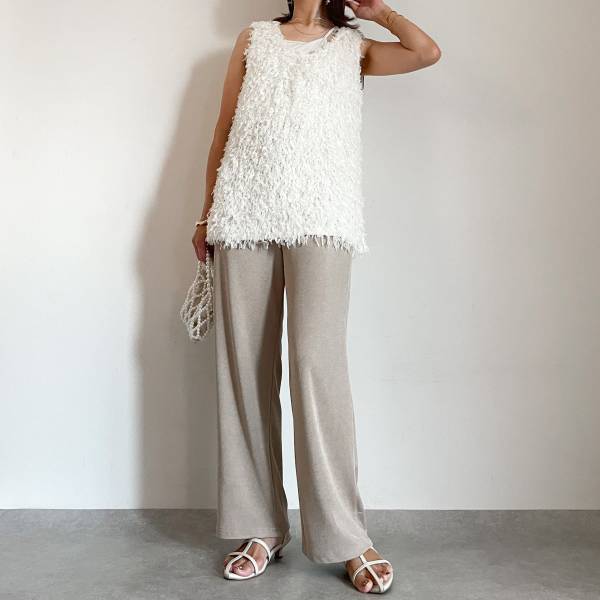 秋ムード高まる！【しまむら】「フリンジファーベスト」着回しコーデ