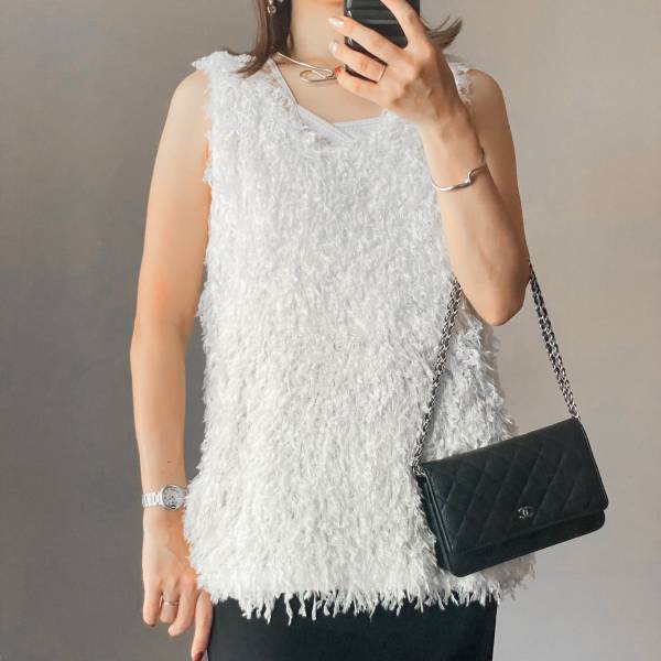 秋ムード高まる！【しまむら】「フリンジファーベスト」着回しコーデ