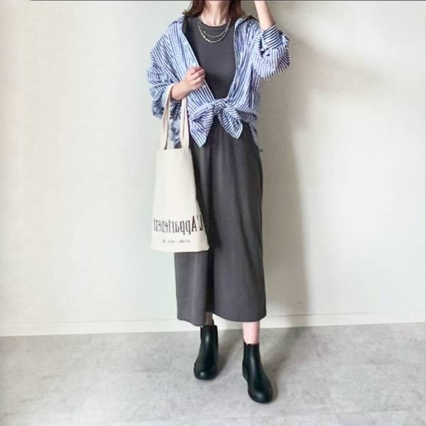 今すぐ近くの【GU】でゲットしたい！ 着回し力高い♡「リブナローワンピ」