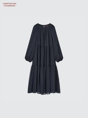 一枚持っておけば助かる！【ユニクロ】即オシャレ見えが叶う♡「シアーワンピ」