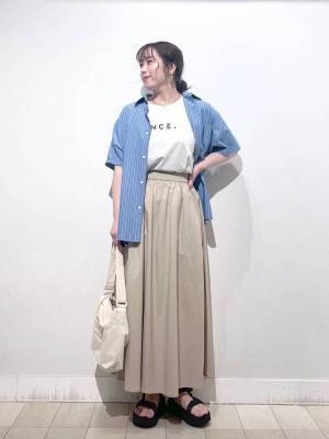 ＜夏に嬉しい機能満載♡＞【グローバルワーク】着心地楽ちん！「優秀ロングスカート」