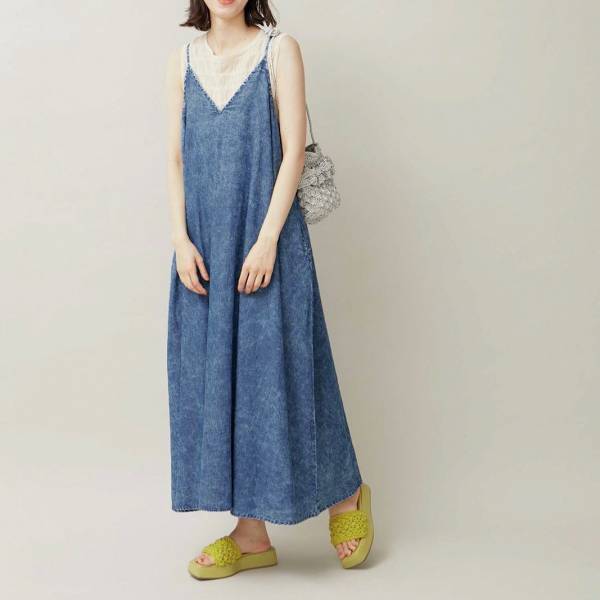 大人っぽコーデに欠かせん♡ 即戦力間違いナシ！【旬キャミワンピ】