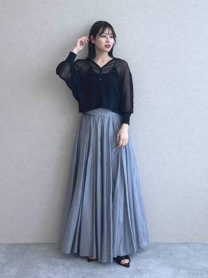 ちょい透けが大人っぽい♡ 夏 → 秋に使える【シアートップス】