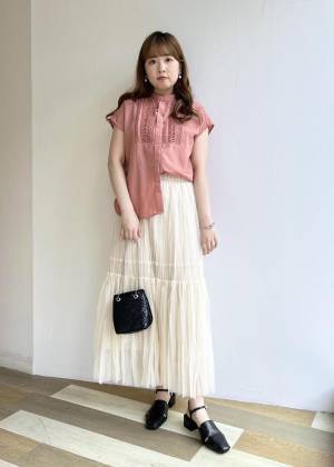 可愛さの最高峰かも♡【VIS】着るだけでオシャ見えする！「チュールスカート」