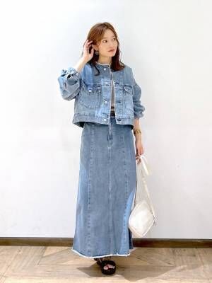 親子お揃いリンクコーデ GLOBAL WORK くすみブルー スピーディー 