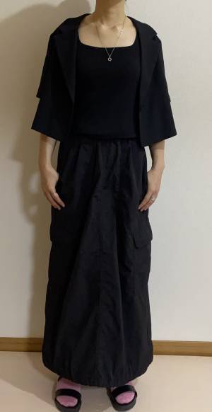 オールシーズン活躍！！【GU】カップ付き「スクエアネックタンク」着回しコーデ