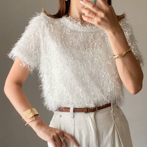 着回し無限大！！【しまむら】「フリンジファートップス」で秋先取りコーデ