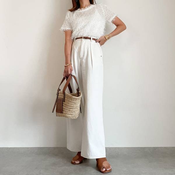 着回し無限大！！【しまむら】「フリンジファートップス」で秋先取りコーデ