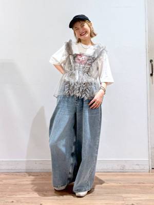 ブームはまだまだ続く♡ 穿くだけで今っぽ【デニムワイドパンツ】